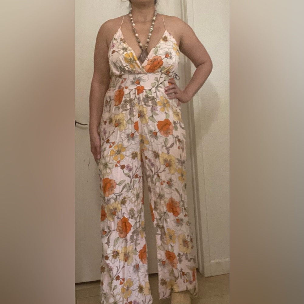Floral boho jumpsuit size XL